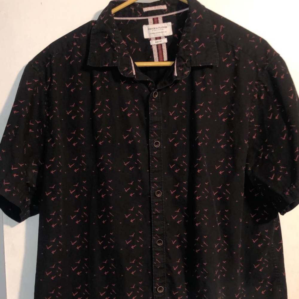 Denim & Flower Slim Fit Shirt